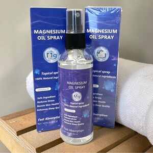 2 Pack Magnesium Oil Spray 100% Natural Fast Absorption 100ml